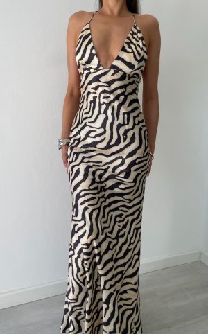 VESTIDO CEBRA PRINT YELLOW