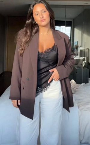 BLAZER OVERSIZE CHOCOLATE